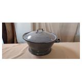 Antique Graniteware Nread Dough Rising Bowl Vented