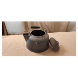 Vintage Graniteware Tea Pot 6' tall 10' diameter