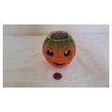 Vintage Orange Paper Mache Candy Pail