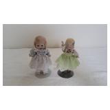 2) Vintage Porcelain Bisque Dolls