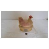 Vintage Hen Paper Mache Candy Container