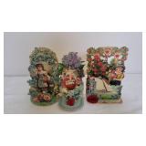20th Century Die-Cut Fold Out Valentines Cards