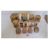 1900s Antique Lithographed Nesting Blocks