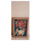 Vtg 3D Framed Floral Wall Art   8' ï¿½6'