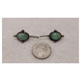 Silver Earrings with Turquoise Stones