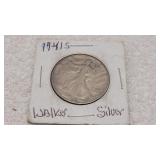 1941 S Walking Liberty Silver Half Dollar