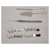 Cake Knife Set, Bread Knife, & 4PC Spreaders