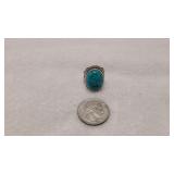 7.0 Size 925 Silver & Turquoise Ring
