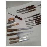 22) Various Kitchen Knives