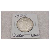 1940 S Walking Liberty Silver Half Dollar