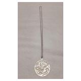Orna Silver Necklace & Carved Floral Pendant