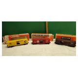 3 Lionel O scale Train cars