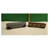 Two Lionel O Gauge Train Cars