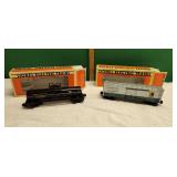 2) Lionel O Gauge Dome Tanker & B&O Box Cars
