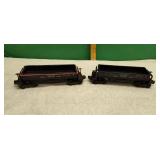 Two Lionel O Gauge Train Cars