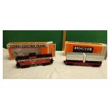 Lionel O Gauge Caboose & Flat Car with Trailers
