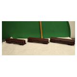 3) Vintage Lionel O Gauge Passenger Train Cars