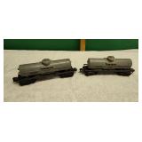 Two Lionel O Gauge Train Car Tankers