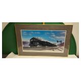 35'ï¿½ 22' Framed Train Art Signed
