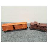 Postwar Era Caboose and Boxcar