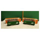 2 Lionel Burlington Northern O Gauge Box cars