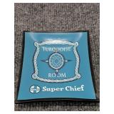 Vtg Santa Fe Super Chief Railroad Glass Ashtray