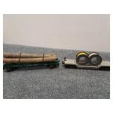 Vtg Timber Transport Car & Flat Car