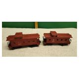 Two O Gauge Lionel caboose cars 6357 &6257