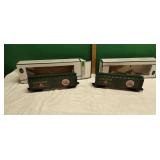 Two R-8002 Hoods Milk Refer Hi Rail Cars O Gauge