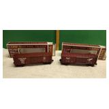 NIB Two Lionel O Gauge Train Box cars
