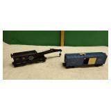 2 O Gauge Lionel train cars Crane car & box car