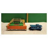 Vintage O Gauge Lionel caboose & platform
