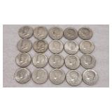 20) Kennedy Half Dollars