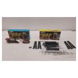 HO Scale Train Engine, Car & Lines with Towers