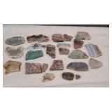 Various Polished Lapidary Slabs of Agate & Jasper