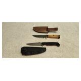Two 4' Blade Knives with Sheaths