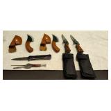 Two 4 1/2' Blade Knives, Two 5' Blades & More