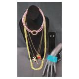 4) Necklaces 1) Bracelet 1) Earrings