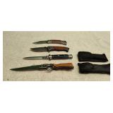 Two Pocket Knives & Two Switch Blade Knives