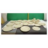 24 Piece Set of Dishes by Lenox Rose Manor Pink