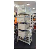 Five Units - 5 Shelves Each Plastic Shelving