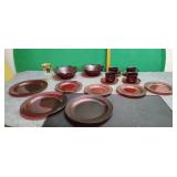 14 Pieces Vintage Red Ruby Glass Dishes