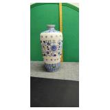 17'  Tall Blue and White Ceramic Vase