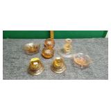 Vintage Depression Glass Candle Holders