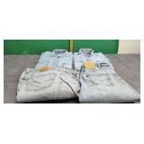 Two Pairs of Levi's 38ï¿½32 & 2) Large Levi Shirts
