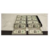 10) 2017 A Consecutive Two Dollar Bills