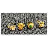 4) Fashion RIngs - Sizes 7, 2 - 7.75, 8