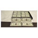 10) 2017 A Consecutive Two Dollar Bills