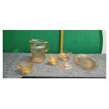 6) Pieces of Depression Glass