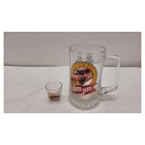 Ernie Irvan Shotglass & Slim Jim Racing Beer Mug